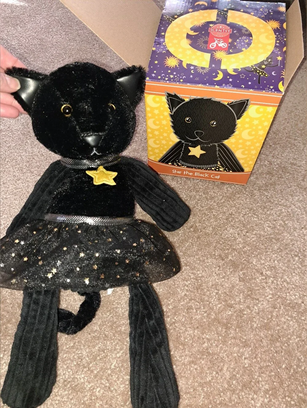 Star The Black Cat Scentsy Buddy - New In The Box